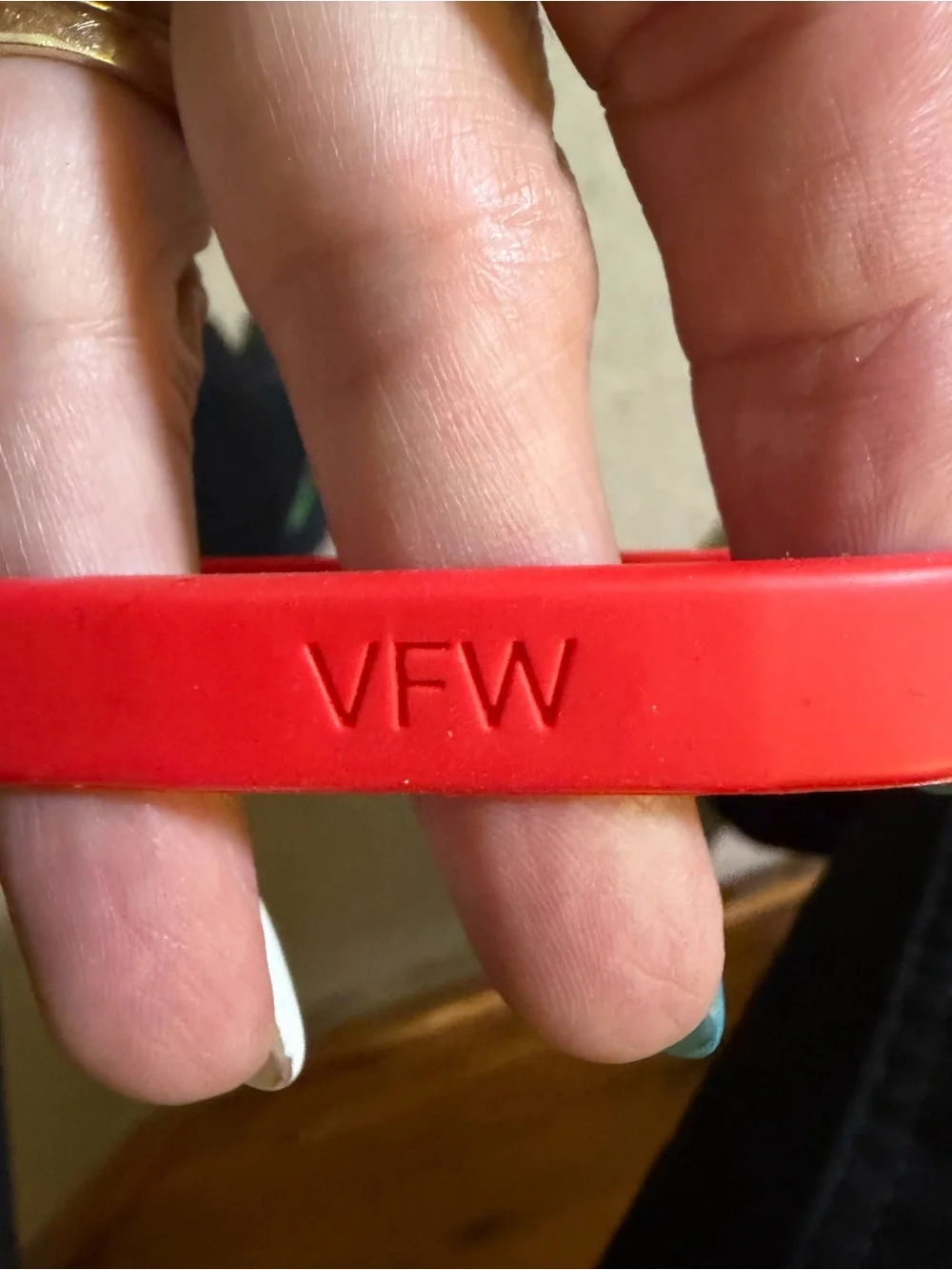 VFW Wristbands Lot 2 Honor The Fallen Support Our Troops Red Black Military